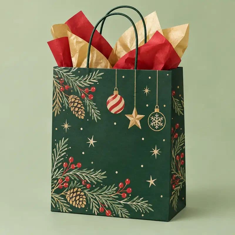 Christmas print paper bag Christmas print paper bag