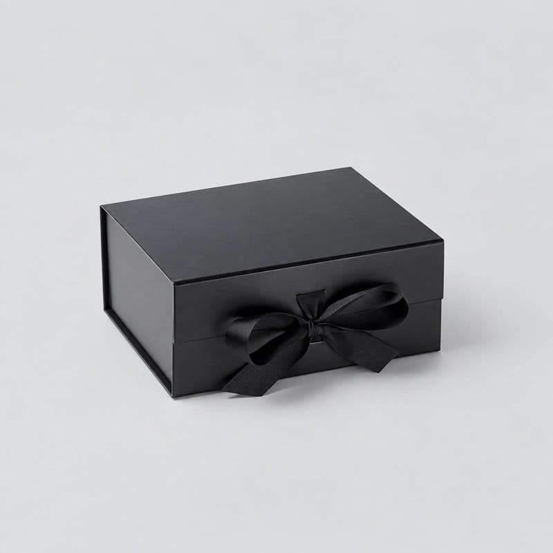 Custom Black Gift Boxes backdrop blur preview Custom Black Gift Boxes backdrop blur preview